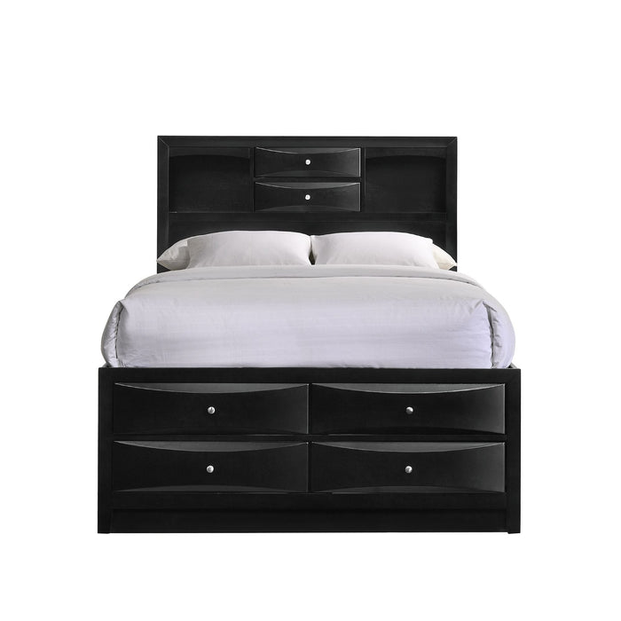 Emily Black Storage Platform Bed