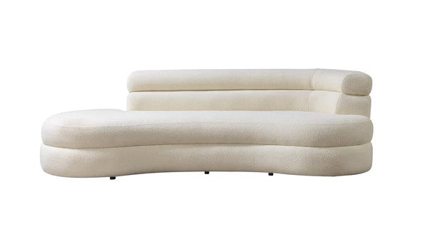 Larissa Ivory Boucle Chaise Lounge