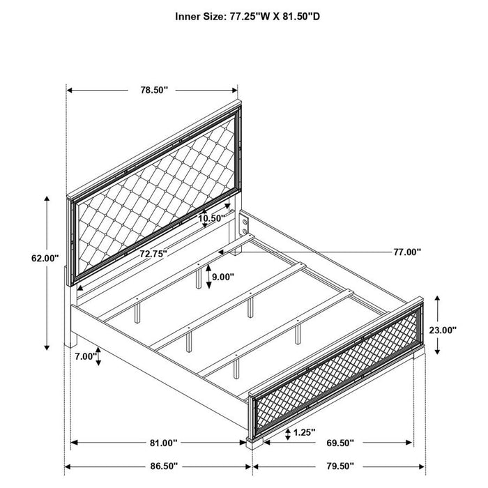 Eleanor Upholstered Tufted Bed White