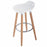 Set of 2 ABS Bar Stools with Wooden Legs