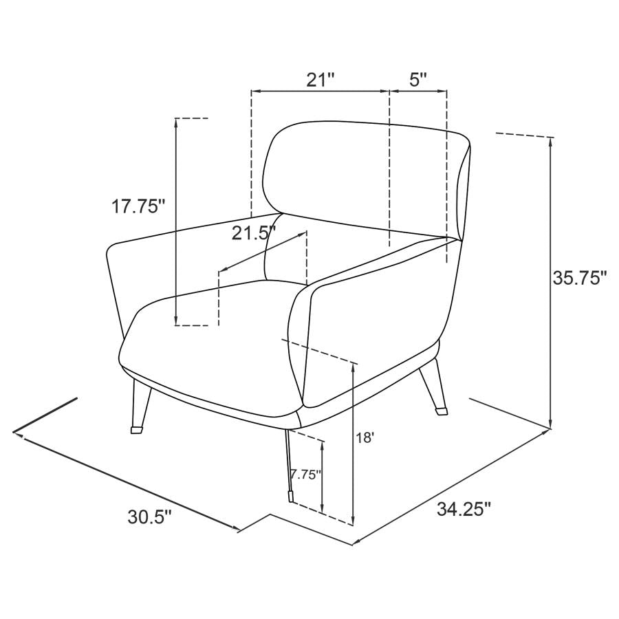 Andrea Heavy Duty High Back Accent Chair