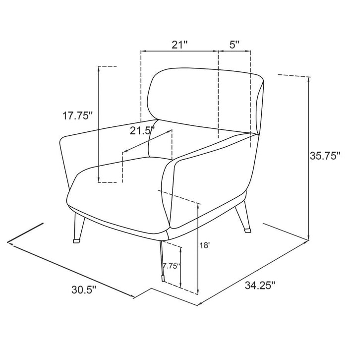 Andrea Heavy Duty High Back Accent Chair