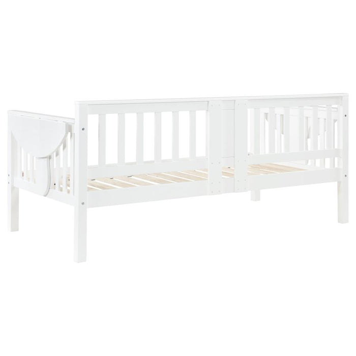 Bethany Wood Twin Daybed With Drop-Down Tables White