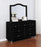 Deanna Button Tufted Dresser Mirror Black