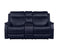 Valencia Dual-Power Leatherette Reclining Console Loveseat