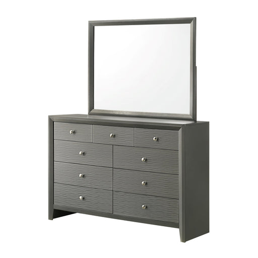 DENKER DRESSER MIRROR GUN METAL