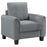 Davis 3-Piece Upholstered Rolled Arm Sofa Grey