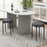 Bar Stools Set of 4 Upholstered Kitchen Stools with Foot Pads