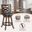 24/29 Inch Counter Height Upholstered Swivel Bar Stool with Cushion Seat