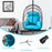 Hanging Folding Egg Chair with Stand Soft Cushion Pillow Swing Hammock