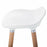 Set of 2 ABS Bar Stools with Wooden Legs