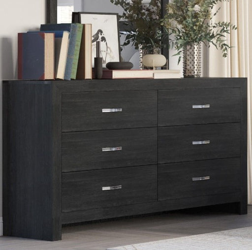 Jaylen 6 Drawer Black Dresser