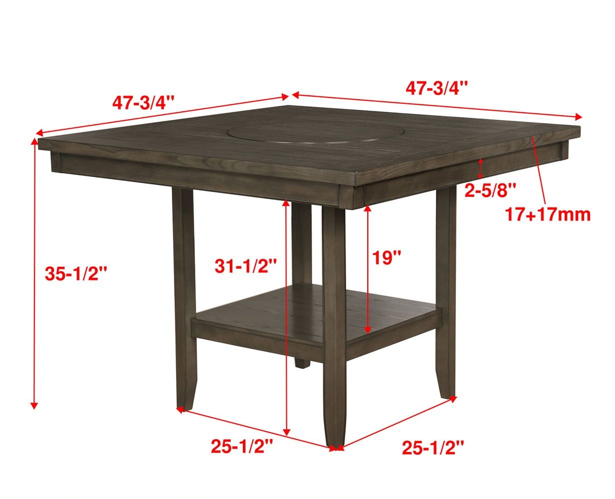 FULTON COUNTER HT. TABLE GREY