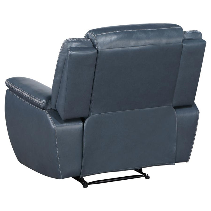 Sloane 3-Piece Upholstered Motion Reclining Sofa Set Blue