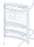 Dallas 2-shelf Home Bar White and Frosted Glass