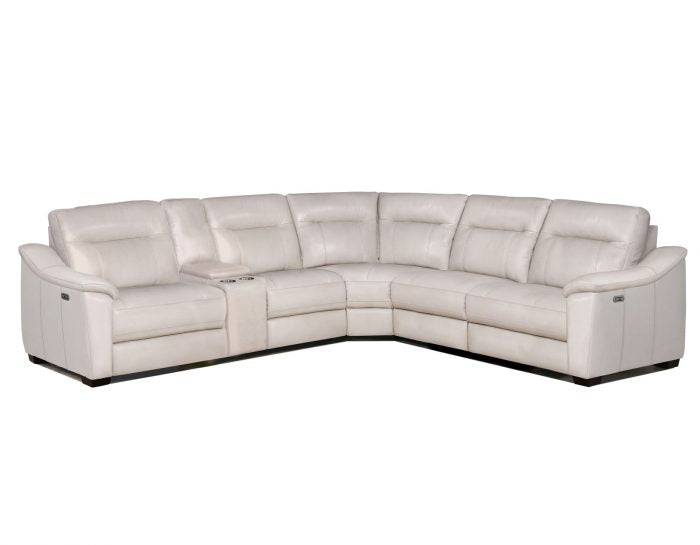 Casa 6-Piece Leather Dual-Power Reclining Sectional