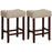 Set of 2 24 Inch Bar Stool with Curved Seat Cushions