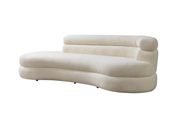 Larissa Ivory Boucle Chaise Lounge