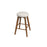 2 Pieces 26 Inch Backless Swivel Barstools with Linen Fabric Seat