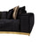 Michelle Black Velvet Curved Sectional