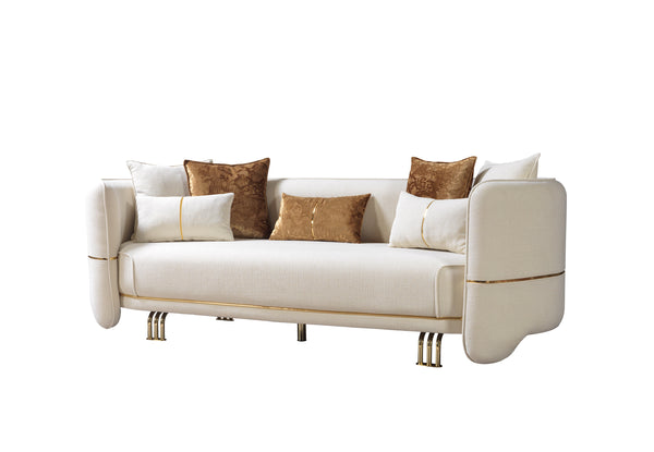 Helena Ivory Velvet Sofa & Loveseat