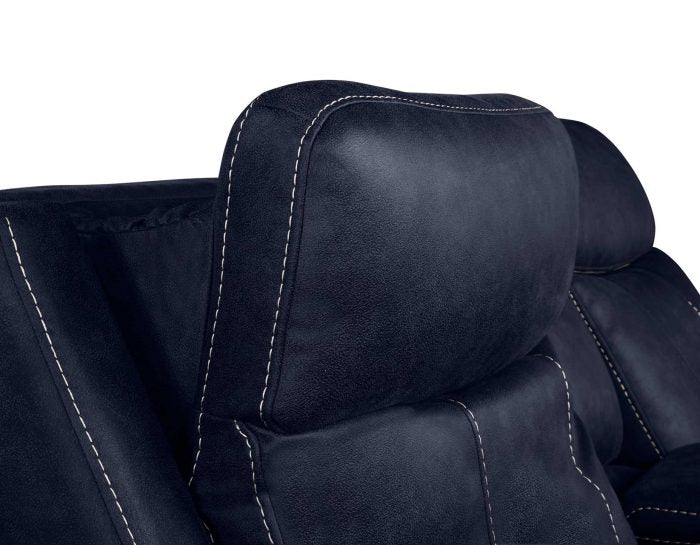 Valencia Dual-Power Leatherette Reclining Console Loveseat