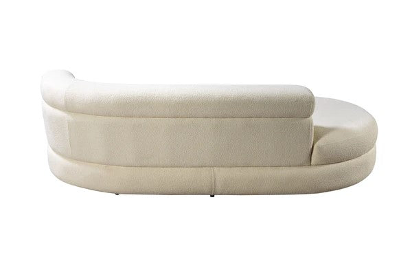 Larissa Ivory Boucle Chaise Lounge