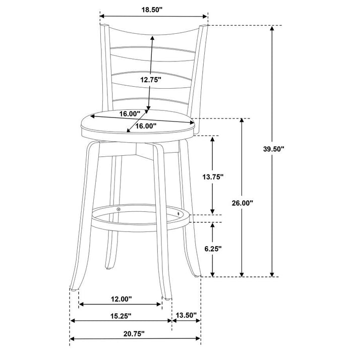 Murphy Ladder Back Counter Height Swivel Bar Stool