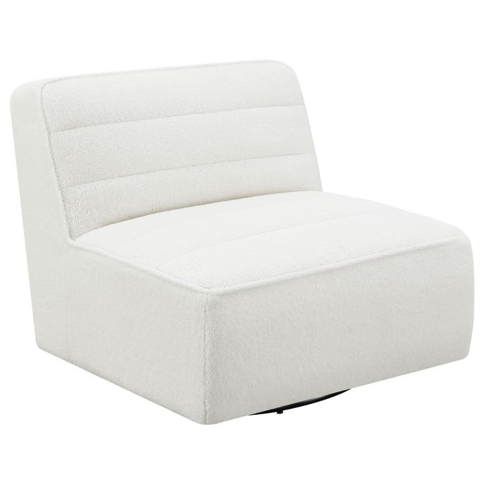 Cobie Upholstered Swivel Armless Chair