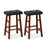 Set of 2 Modern Backless Bar Stools with Padded Cushion