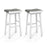 2 Pieces 26/31.5 Inch Upholstered Saddle Barstools with Padded Cushions