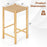 Dining Stool Set of 2 with Rubber Wood Frame