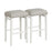 2 Pieces 24.5/29.5 Inch Backless Barstools with Padded Seat Cushions