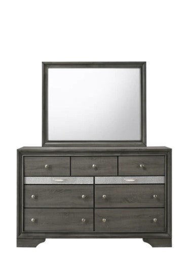 Regata 9 Drawer Gray/Silver Dresser