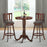 2 Pieces 360 Degree Swivel Wooden Counter Height Bar Stool Set with Cushioned Seat