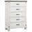 Lilith 5-piece Bedroom Set Distressed Grey and White