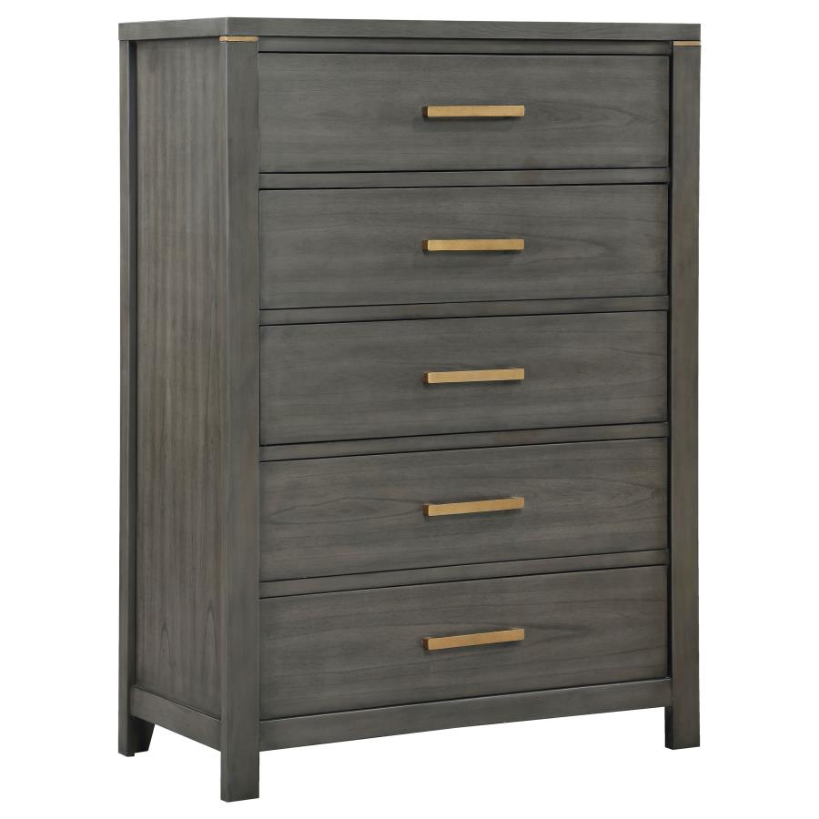 Kieran 5-piece Queen Bedroom Set with Upholstered LED Headboard Grey