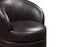 Sophia Swivel Accent Chair, Brown Leatherette