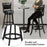 2 Pieces 29 Inch Wooden Swivel Height Bar Stool with PVC Cushioned Seat