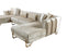 Santana Ivory Velvet Double Chaise Sectional