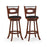 2 Pieces 24/29 inch Swivel Bar Stools with Curved Backrest and Seat Cushions