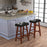 Set of 2 Modern Backless Bar Stools with Padded Cushion