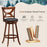 Swivel Bar Stools Set of 2 with Soft Cushion and Elegant Hollow Backrest