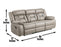 Tyson Recliner Sofa w/Drop Down Table and Power Strip