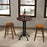 2 Set of 24.5 Inch Counter Height Bar Stool with Rubber Wood Frame