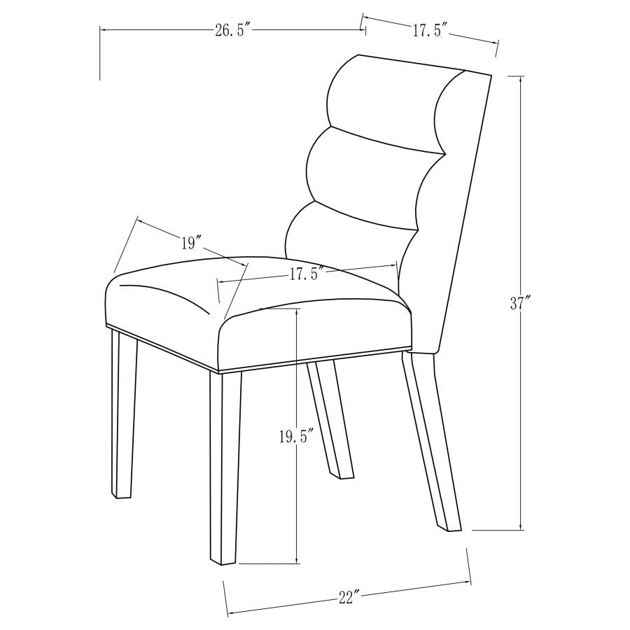 Carla Upholstered Dining Side Chair (Set of 2)