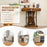 Console Table with Drawer and 2-Tier Shelves for Entryway Living Room