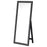 Windrose Full Length Floor Standing Tempered Mirror with LED Lighting Black