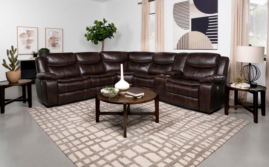 Sycamore Upholstered Power Reclining Sectional Sofa