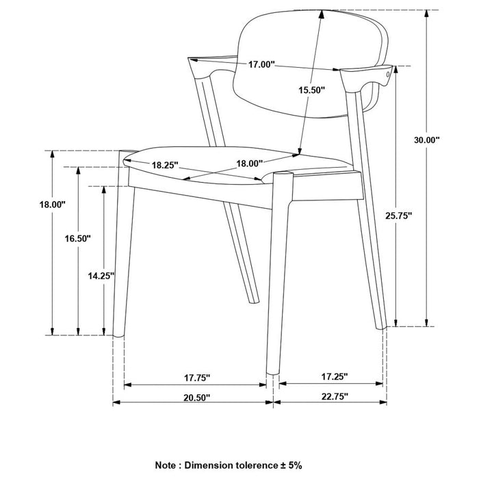 Stevie 5-piece Rectangular Dining Set